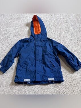 Hanna Andersson Outdoor Jacket Blue Hooded Full Zip Blue Unisex Kids 110 US 5